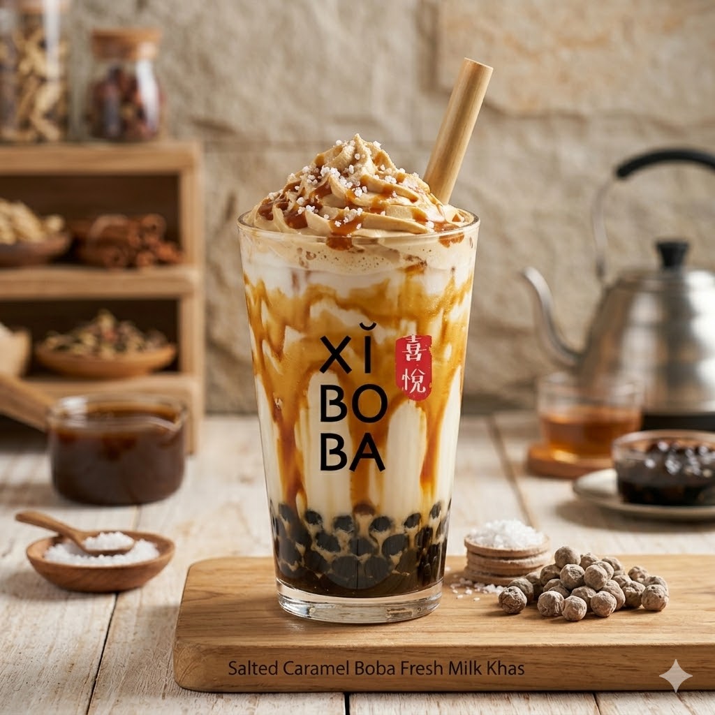 Salted Caramel Boba Fresh Milk
